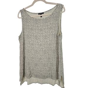 Eileen Fisher Womens Geometric Tank Size M Quiet Luxury Sustainable Lagenlook